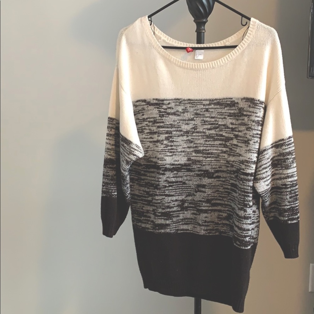 Black and white sweater